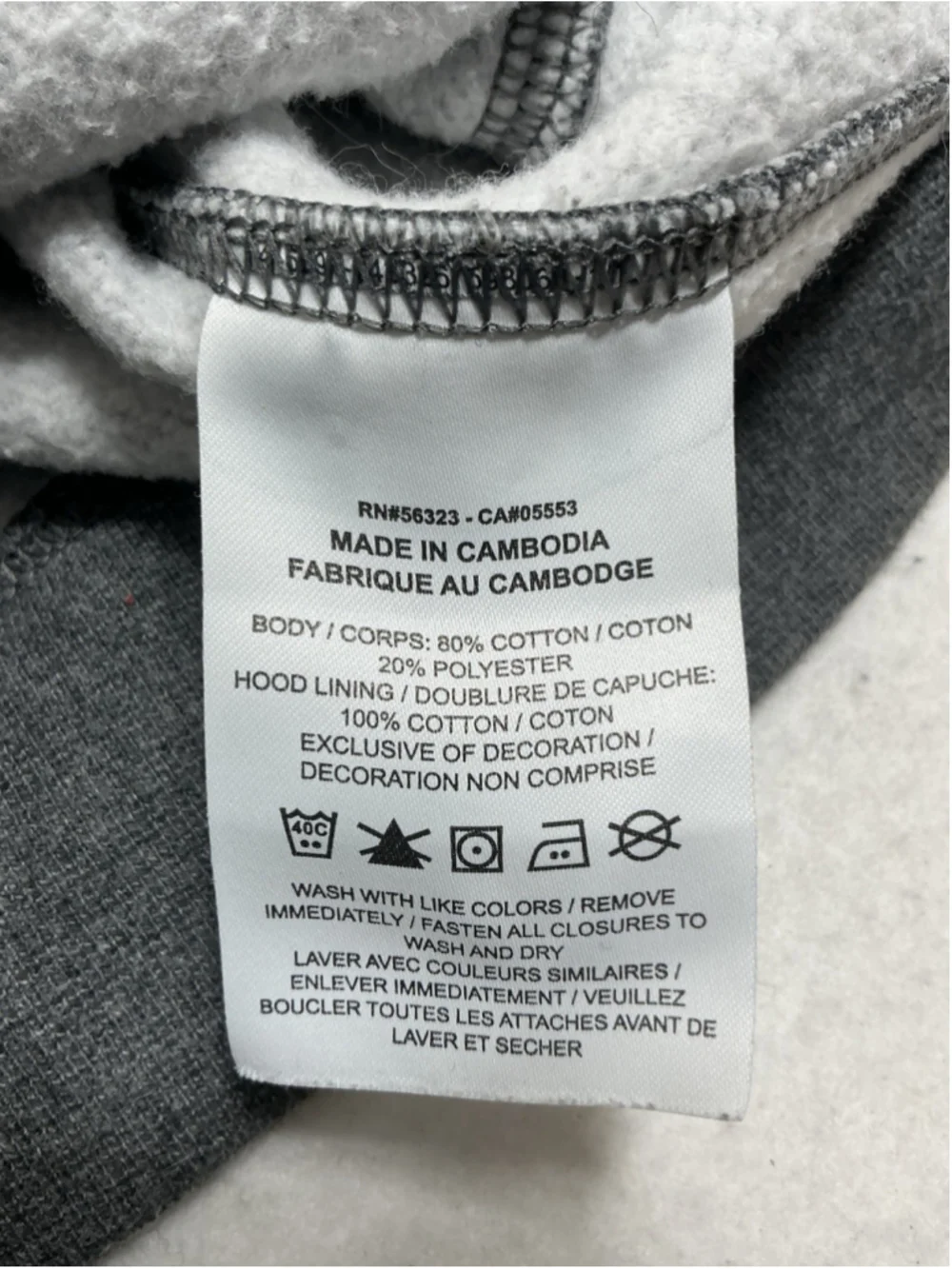 Unisex Adult Excellent Nike Pullover Hoodie Large Gray 1/4 Zip Long Sleeve